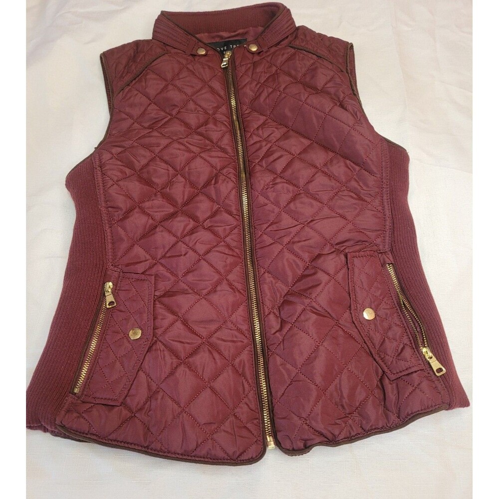 LOVE TREE QUILTED VEST WOMENS SIZE SMALL... #M
